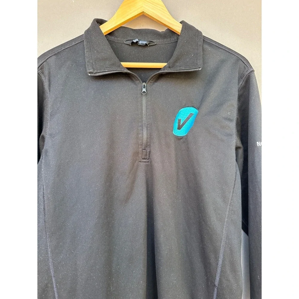 The North Face Men's Quarter Zip Jacket Black M Pullover Lightweight Custom READ